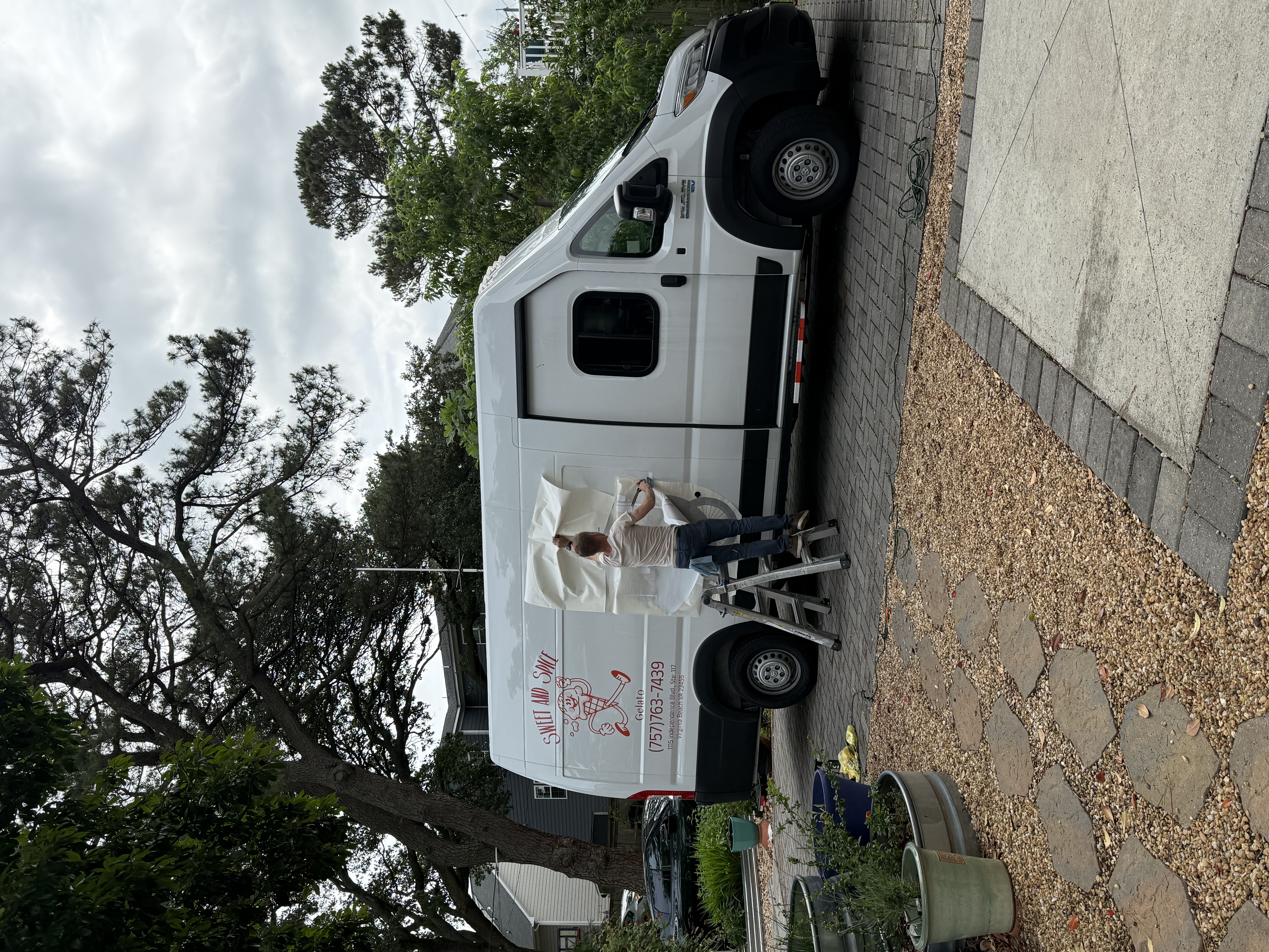Van wrap detail work