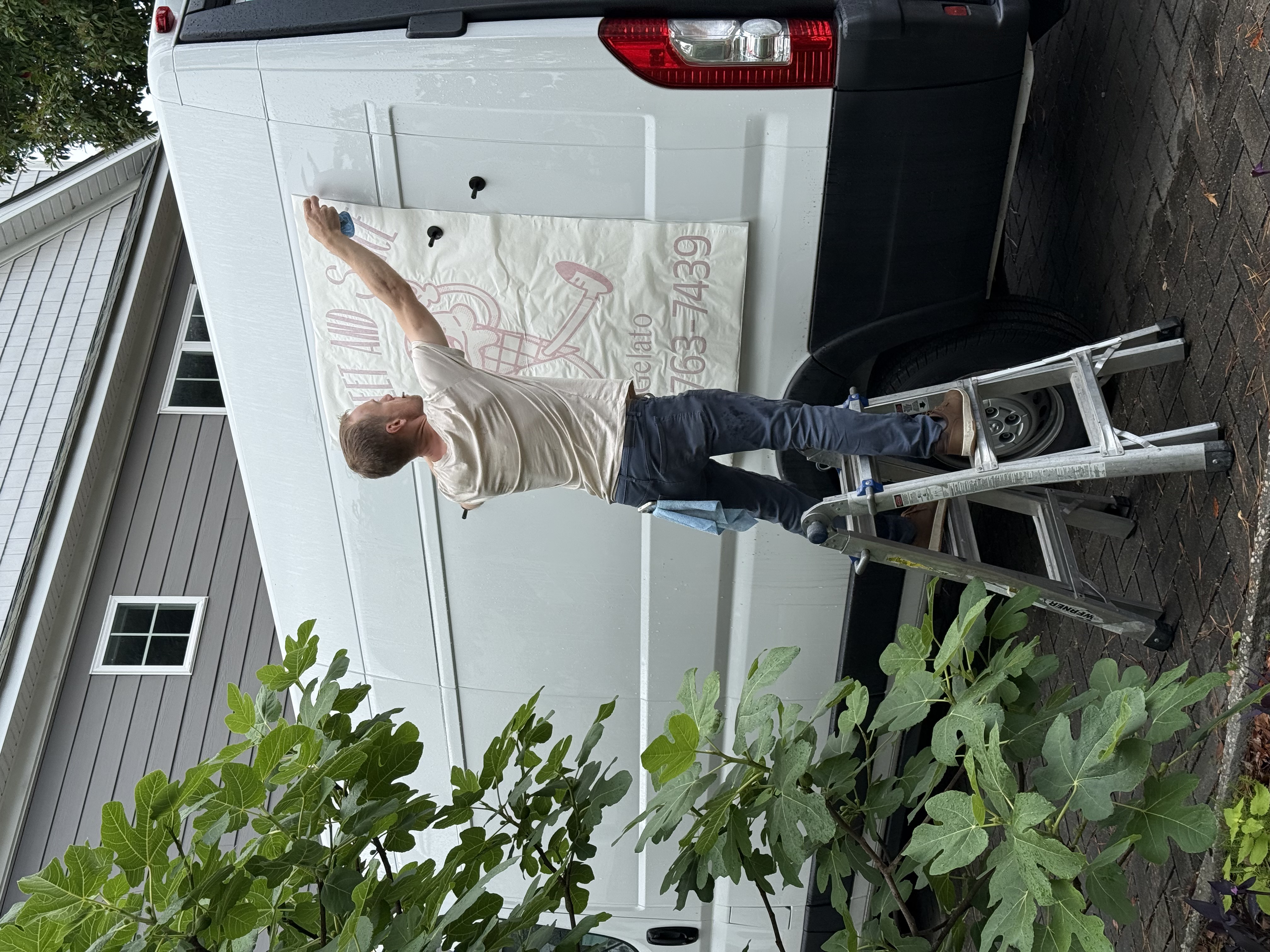 Van wrap close-up