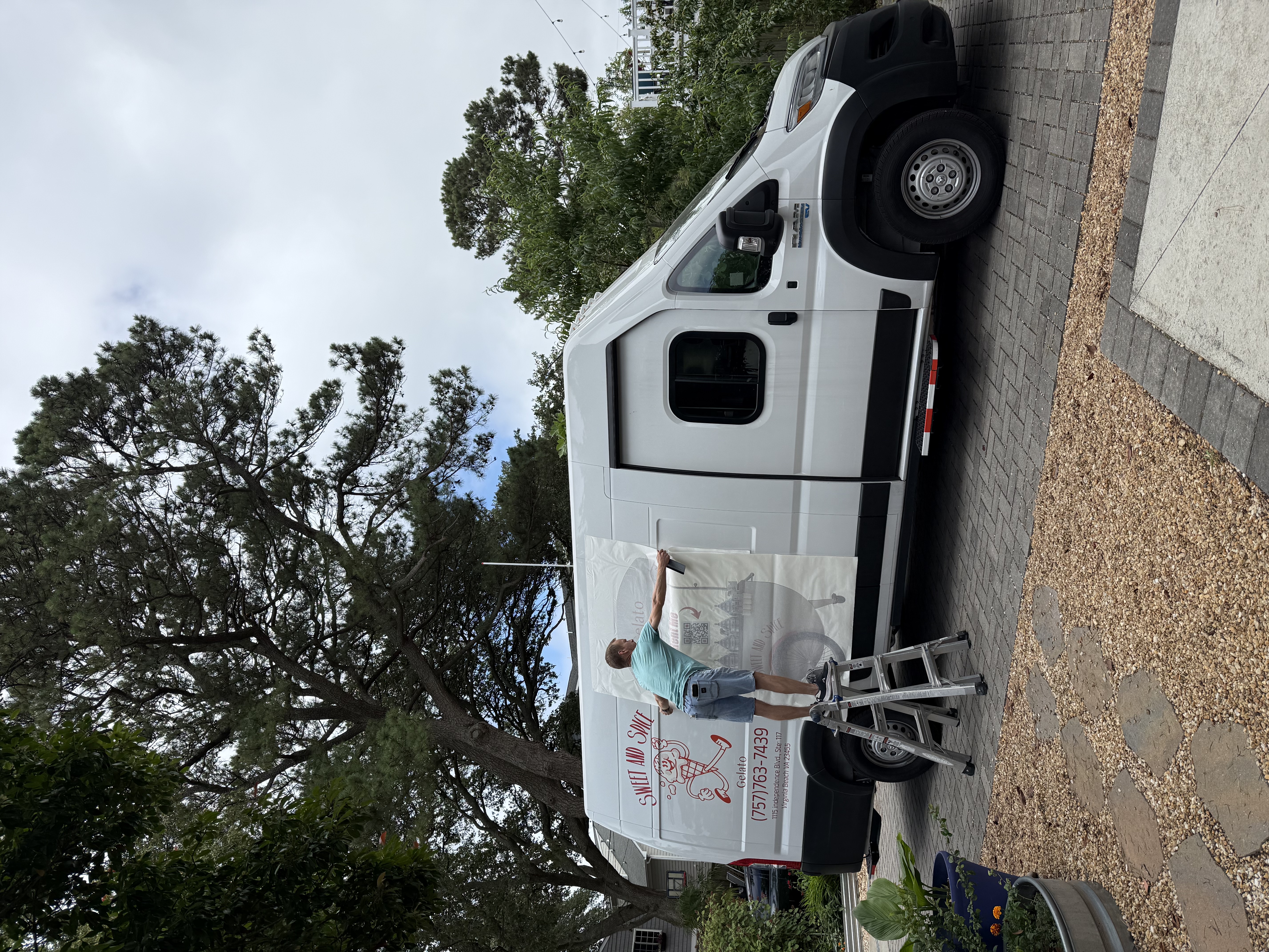 Van wrap nearly complete