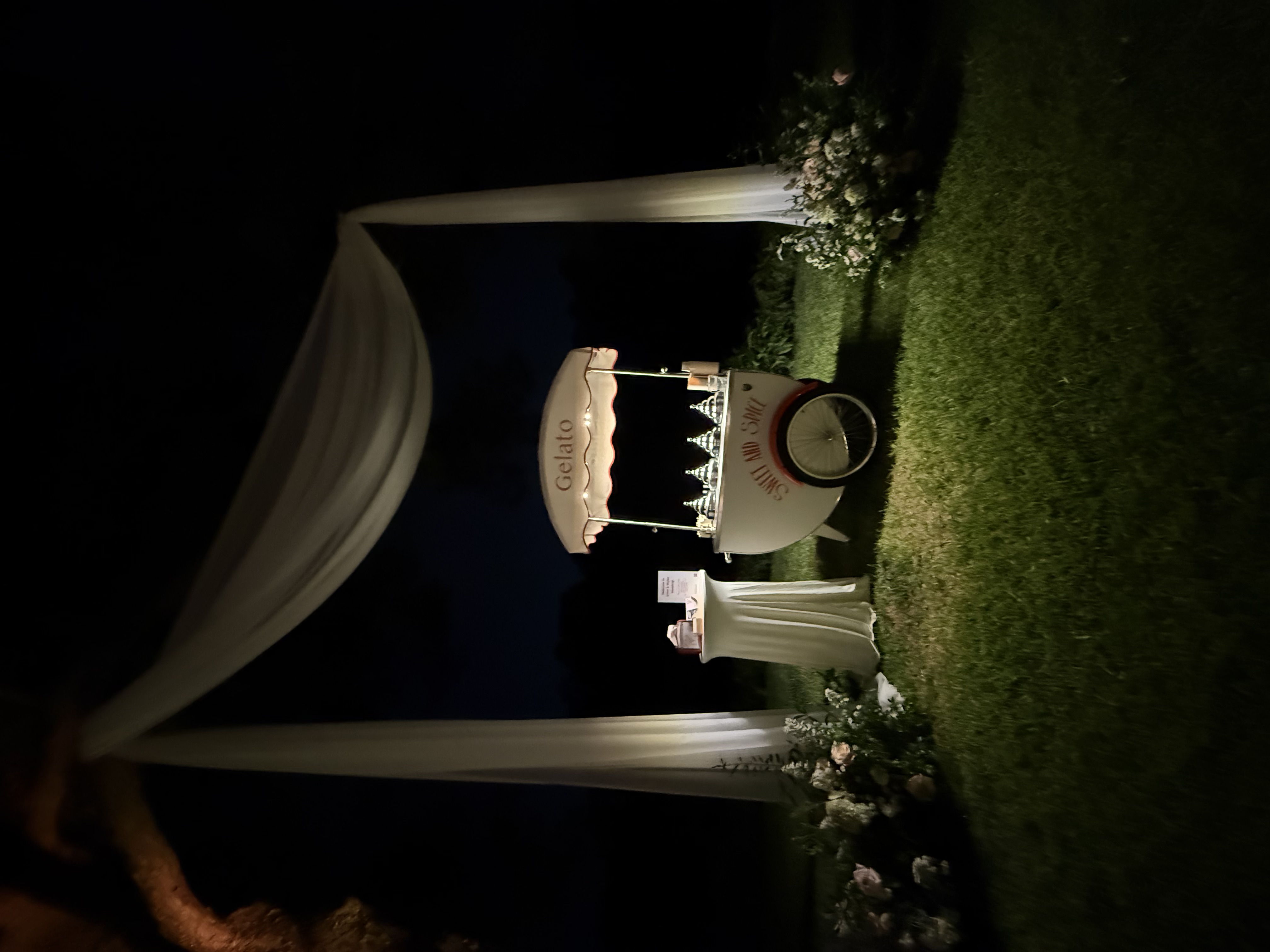 Gelato by the moonlight at Elliot & Myles’ wedding